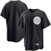 Chicago Cubs Blank Triple Black Jersey - All Stitched