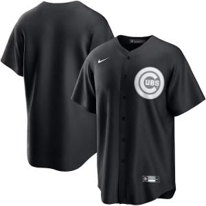 Chicago Cubs Blank Triple Black Jersey - All Stitched