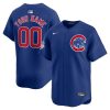 Custom Chicago Cubs Royal Blue Alternate Limited Jersey - All Stitched
