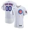 Custom Chicago Cubs White Home Game Jersey - All Stitched