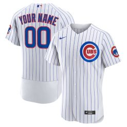 Custom Chicago Cubs White Home Game Jersey - All Stitched