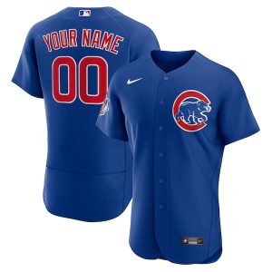 Custom Chicago Cubs Royal Blue Alternate Game Jersey - All Stitched