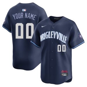Custom Chicago Cubs Navy City Connect Limited Jersey - All Stitched