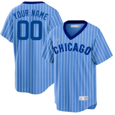 Custom Chicago Cubs Light Blue 1978 Throwback Jersey - All Stitched