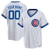 Custom Chicago Cubs White Throwback Jersey - All Stitched