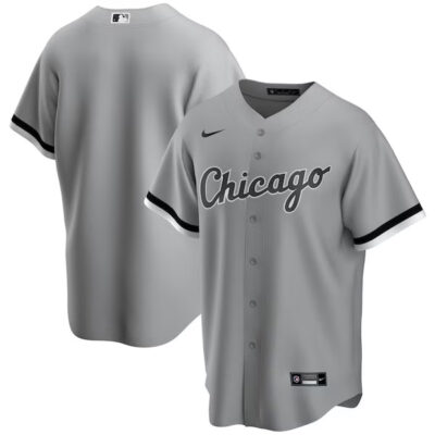 Chicago White Sox Blank Grey Away Jersey - All Stitched