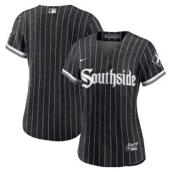 Alternative view of Chicago White Sox Blank Black City Connect Southside Jersey - All Stitched