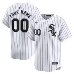 Custom Chicago White Sox White Home Limited Jersey