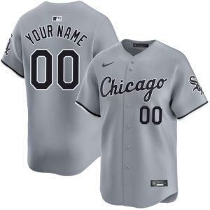 Custom Chicago White Sox Grey Away Limited Jersey
