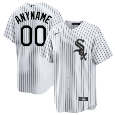 Custom Chicago White Sox White Home Jersey