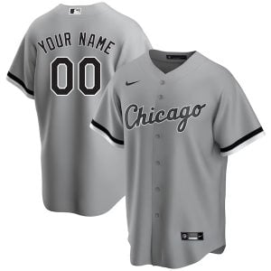Custom Chicago White Sox Grey Away Jersey