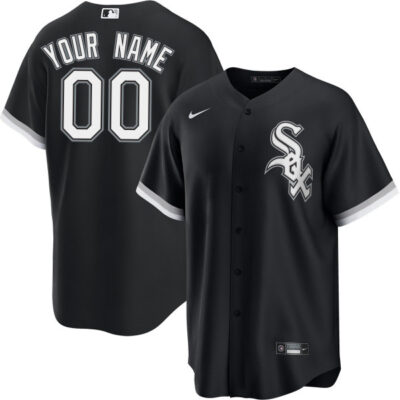 Custom Chicago White Sox Black Alternate Jersey