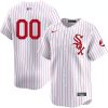 Custom Chicago White Sox Red Pinstripe Throwback Jersey