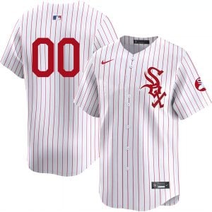 Custom Chicago White Sox Red Pinstripe Throwback Jersey
