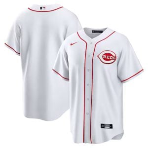 Cincinnati Reds Blank White Home Jersey - All Stitched
