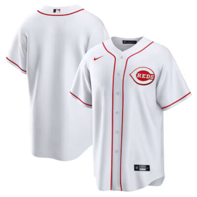 Cincinnati Reds Blank White Home Jersey - All Stitched