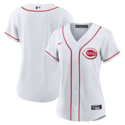 Alternative view of Cincinnati Reds Blank White Home Jersey - All Stitched