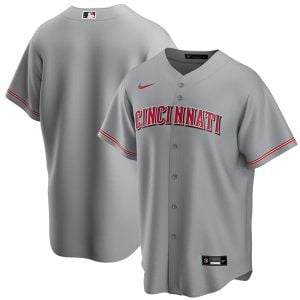 Cincinnati Reds Blank Grey Road Jersey - All Stitched