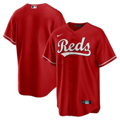Cincinnati Reds Blank Red Alternate Jersey - All Stitched