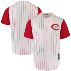 Cincinnati Reds Blank 1995 White Red Throwback Jersey - All Stitched