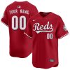 Custom Cincinnati Reds Red Alternate Limited Jersey - All Stitched