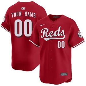 Custom Cincinnati Reds Red Alternate Limited Jersey - All Stitched