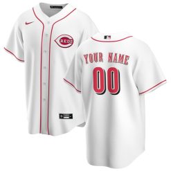 Custom Cincinnati Reds White Home Jersey - All Stitched
