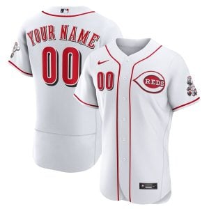 Custom Cincinnati Reds White Home Game Jersey - All Stitched