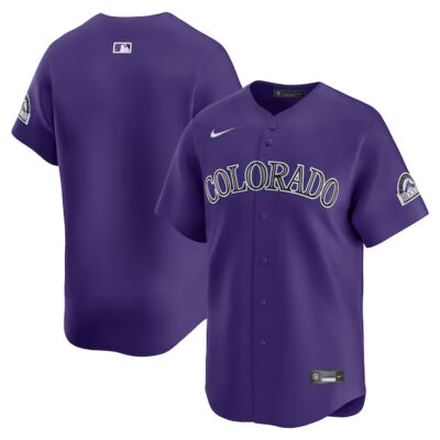Colorado Rockies Blank Purple Alternate Limited Jersey - All Stitched