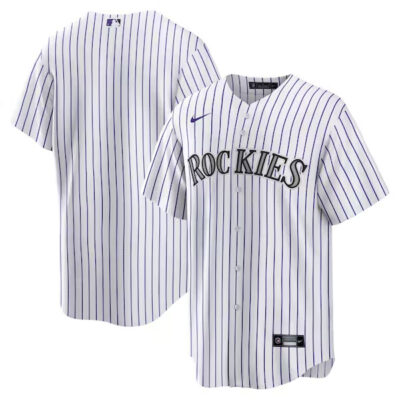 Colorado Rockies Blank White Home Jersey - All Stitched