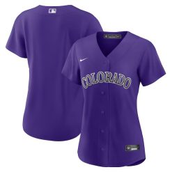 Alternative view of Colorado Rockies Blank Purple Alternate Jersey - All Stitched