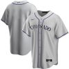 Colorado Rockies Blank Grey Away Jersey - All Stitched