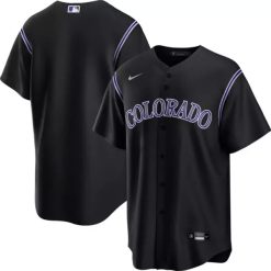 Colorado Rockies Blank Black Alternate Jersey - All Stitched