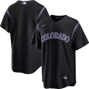Colorado Rockies Blank Black Alternate Jersey - All Stitched
