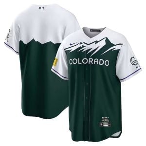 Colorado Rockies Blank Green City Connect Jersey - All Stitched