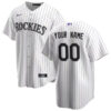 Custom Colorado Rockies White Home Jersey - All Stitched