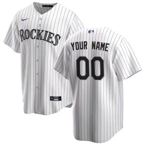 Custom Colorado Rockies White Home Jersey - All Stitched