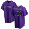 Custom Colorado Rockies Purple Alternate Jersey - All Stitched