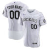 Custom Colorado Rockies White Home Game Jersey - All Stitched