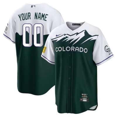 Custom Colorado Rockies Green City Connect Jersey - All Stitched