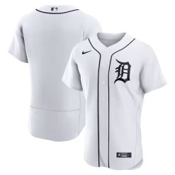 Detroit Tigers Blank White Home Game Jersey - All Stitched