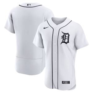 Detroit Tigers Blank White Home Game Jersey - All Stitched