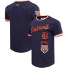 Detroit Tigers Blank Navy Cooperstown Retro Throwback Jersey - All Stitched