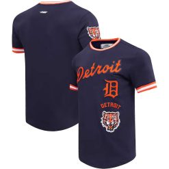 Detroit Tigers Blank Navy Cooperstown Retro Throwback Jersey - All Stitched