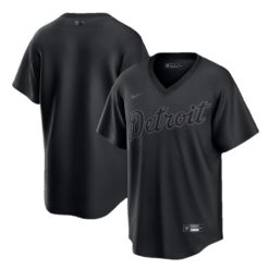 Detroit Tigers Blank Triple Black Alternate Jersey - All Stitched