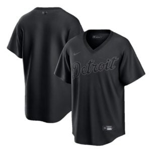 Detroit Tigers Blank Triple Black Alternate Jersey - All Stitched