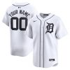 Custom Detroit Tigers White Home Limited Jersey - All Stitched