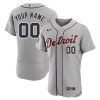 Custom Detroit Tigers Grey Away Game Jersey - All Stitched