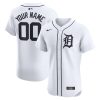 Custom Detroit Tigers White Home Elite Jersey - All Stitched