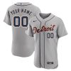 Custom Detroit Tigers Grey Away Elite Jersey - All Stitched